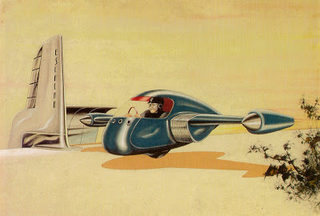 Illustration for article titled Gyroscopic Rocket Car (1945)